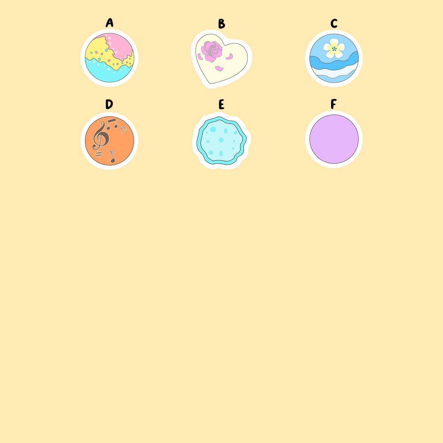 Bath puff Stickers