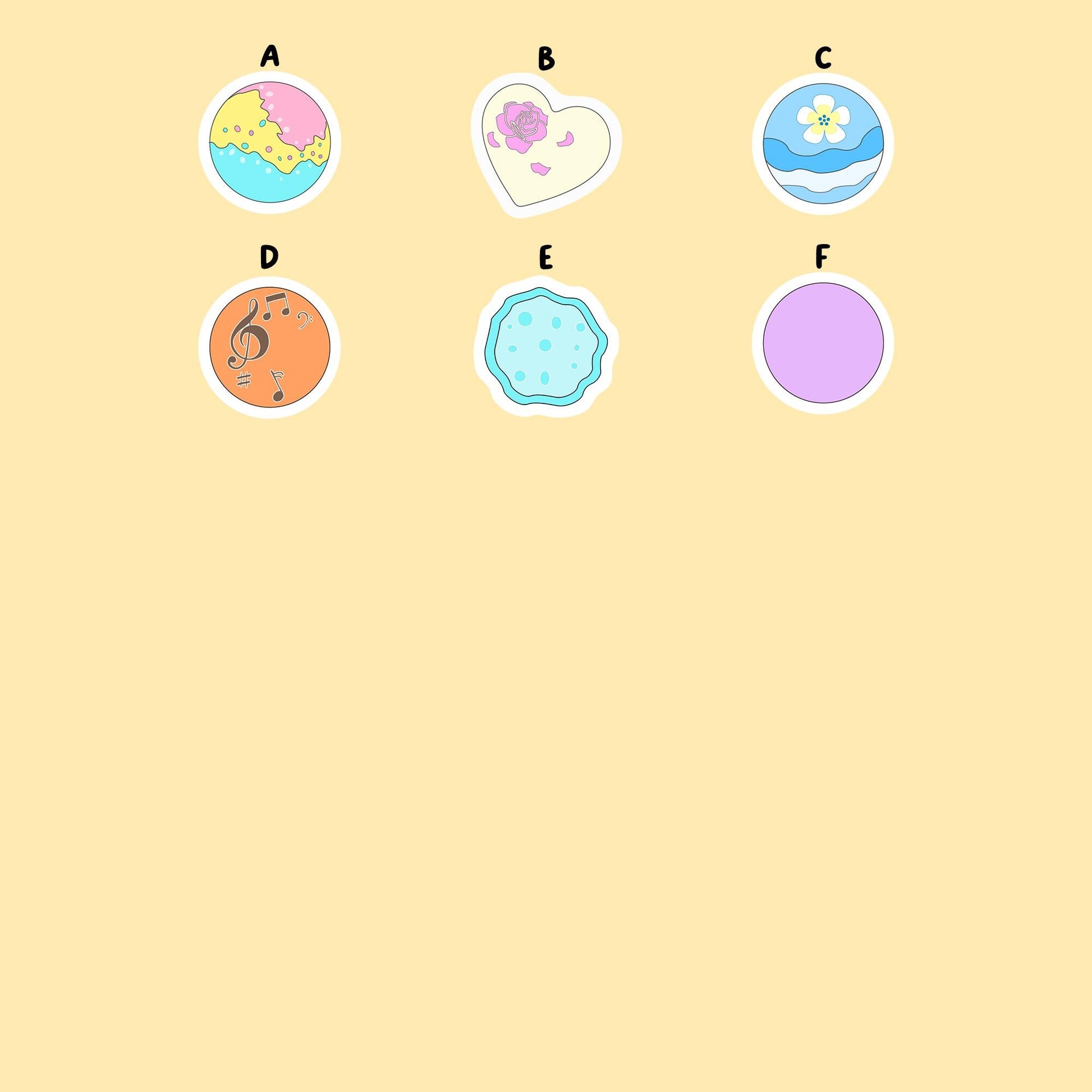 Bath puff Stickers