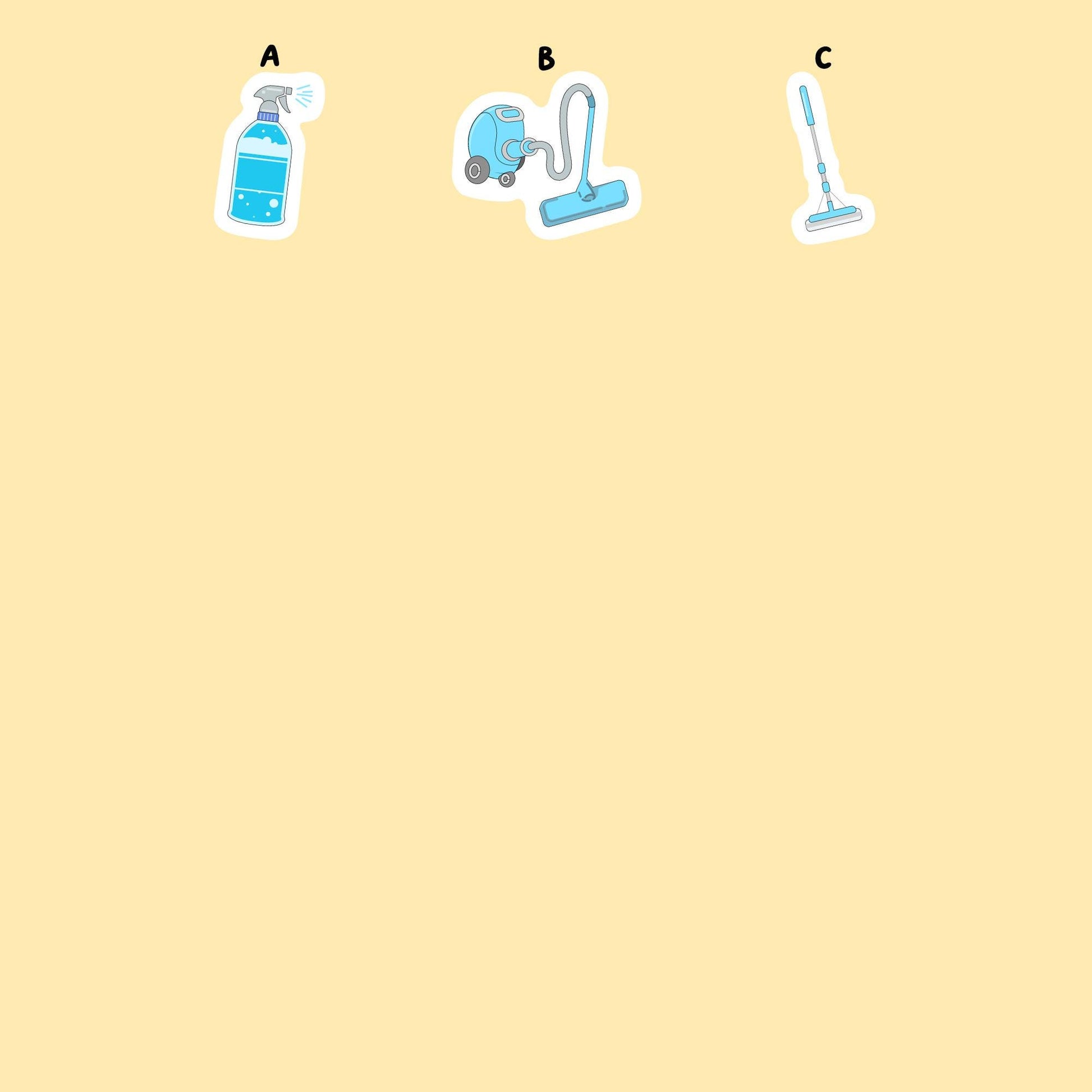 Cleaning Tools Stickers