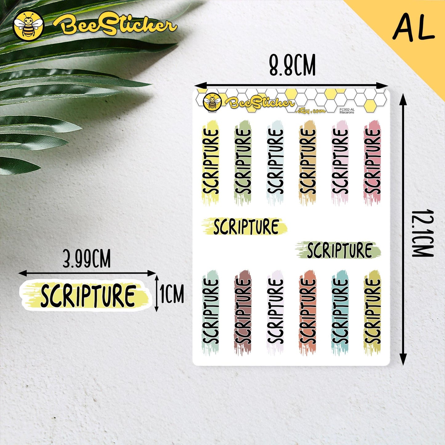 Scripture Stickers | Choose from multiple colors | Planner Stickers | FC002