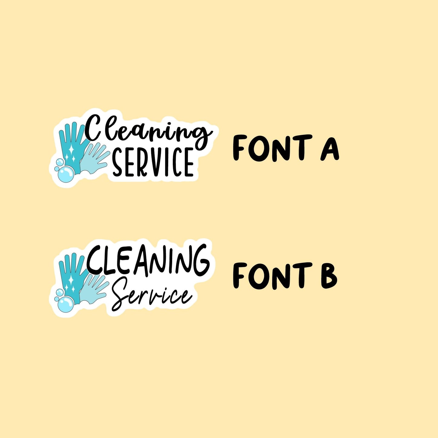 Cleaning Service Planner Stickers | Choose from 2 fonts and multiple colors | Planner Stickers |HC003