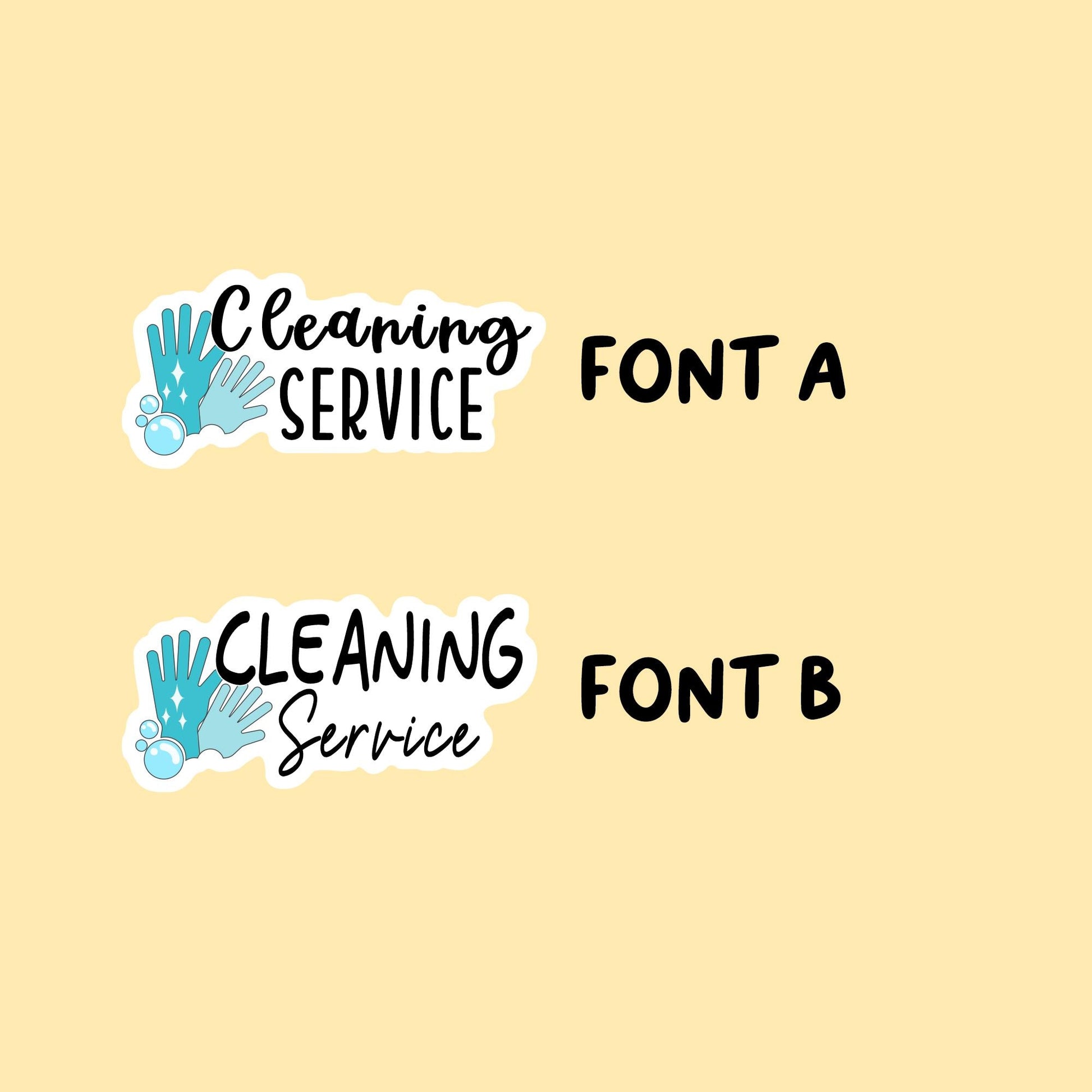 Cleaning Service Planner Stickers | Choose from 2 fonts and multiple colors | Planner Stickers |HC003