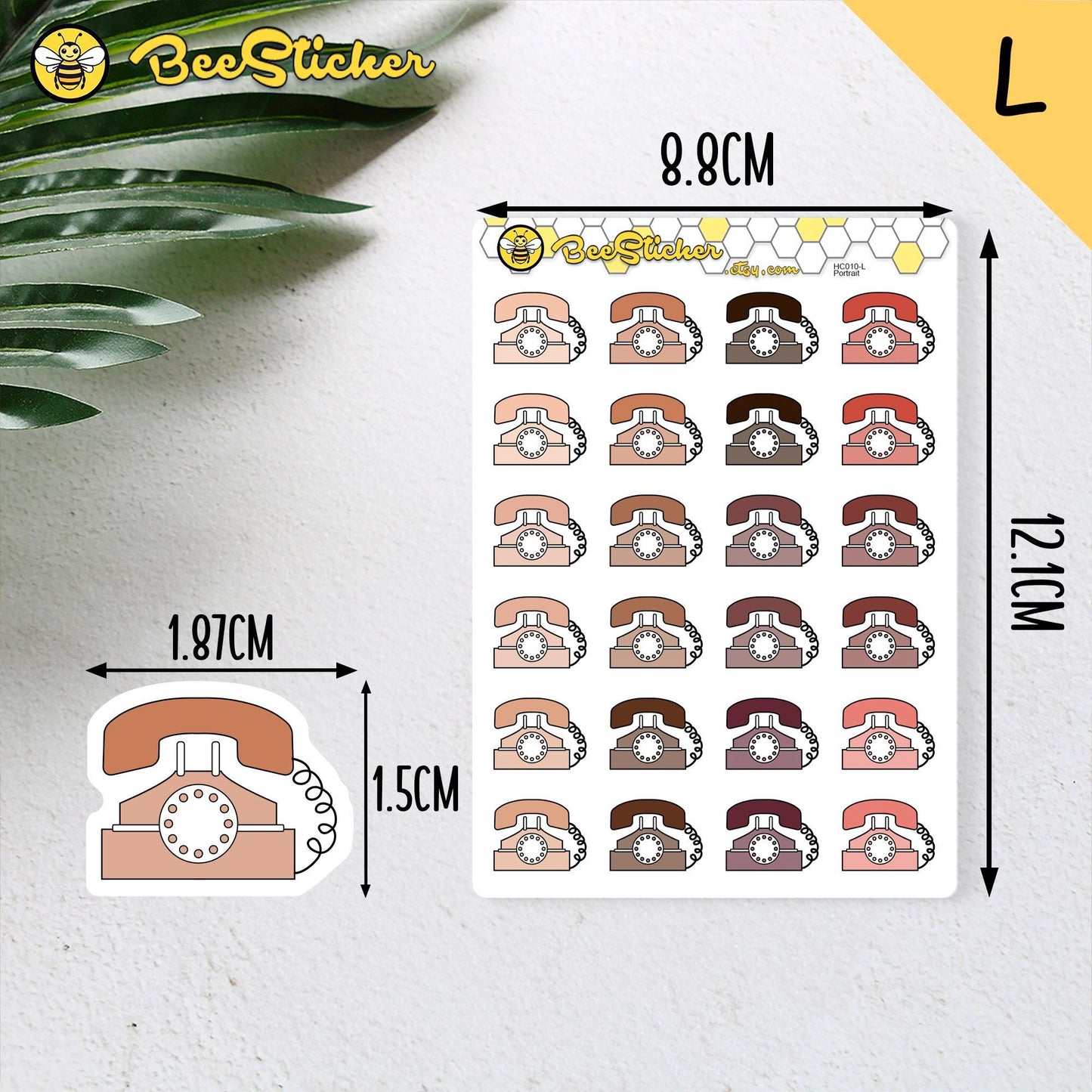 Telephone Icon Stickers