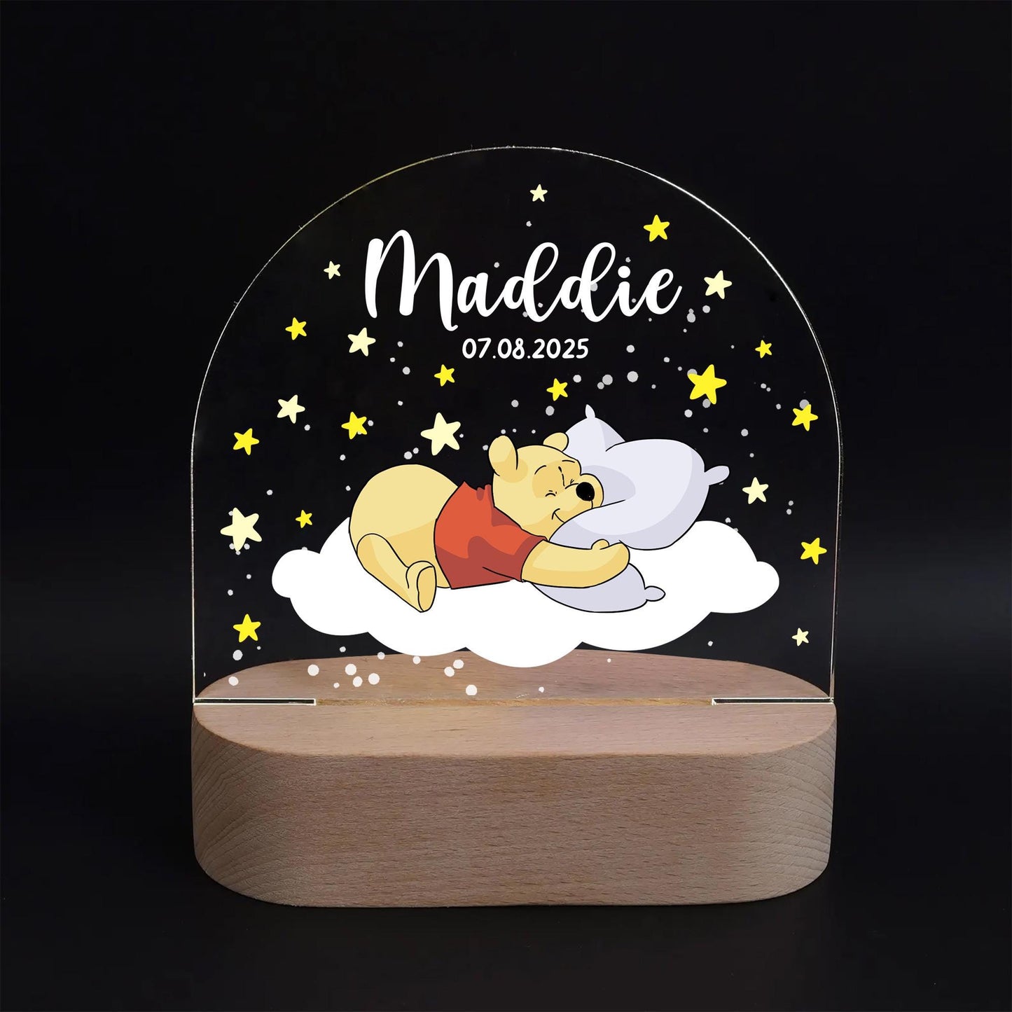 Custom Winnie the Pooh Night Light star cloud