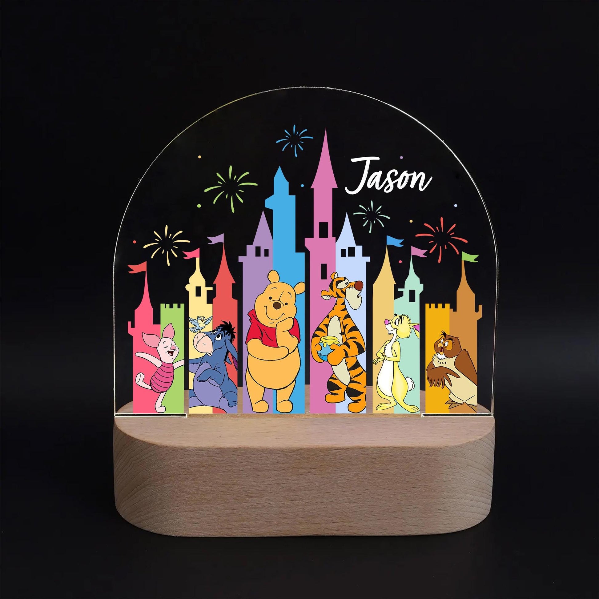 Custom Winnie the Pooh Night Light with Castle