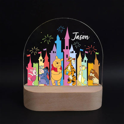 Custom Winnie the Pooh Night Light with Castle