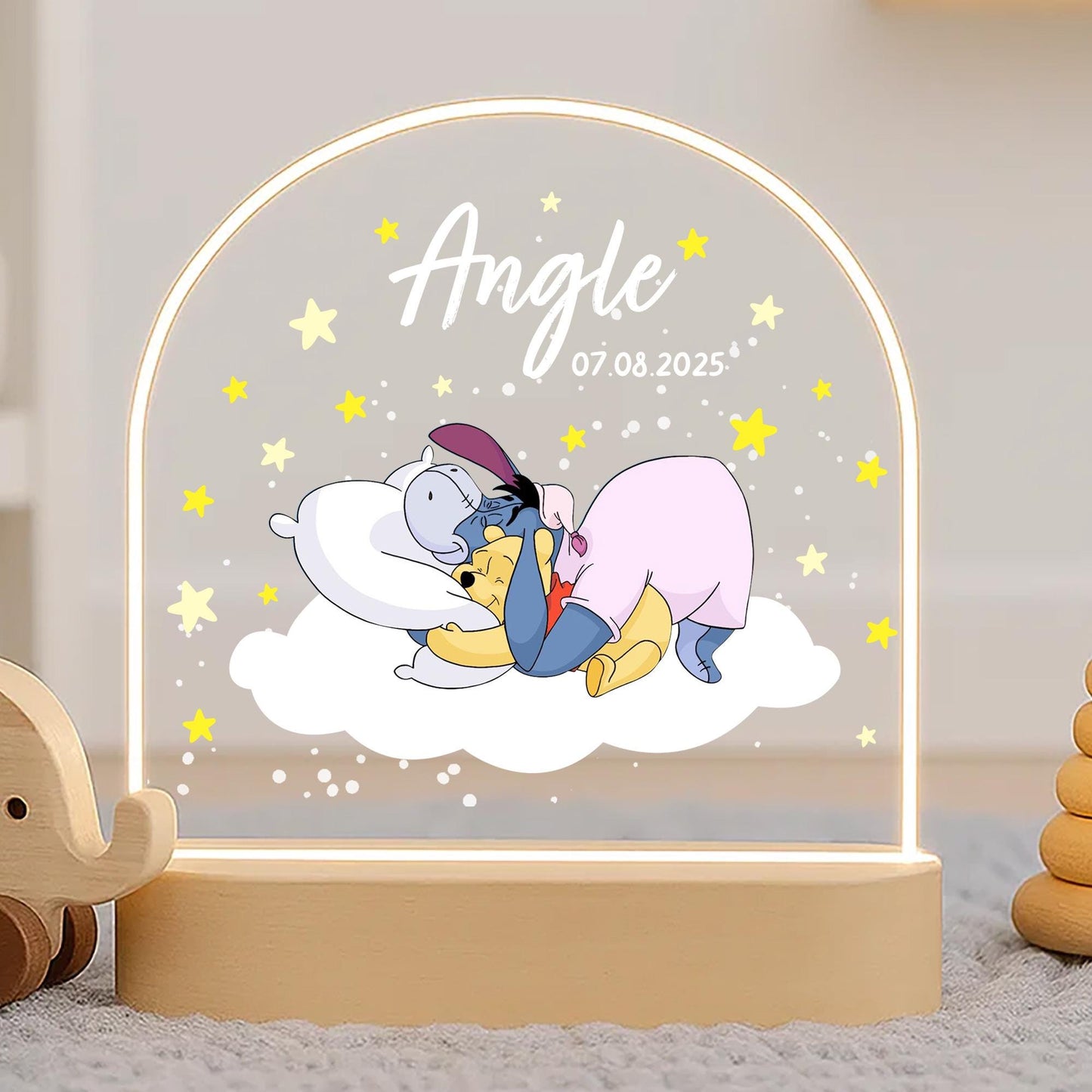 Custom Winnie the Pooh Night Light - Eeyore on Cloud