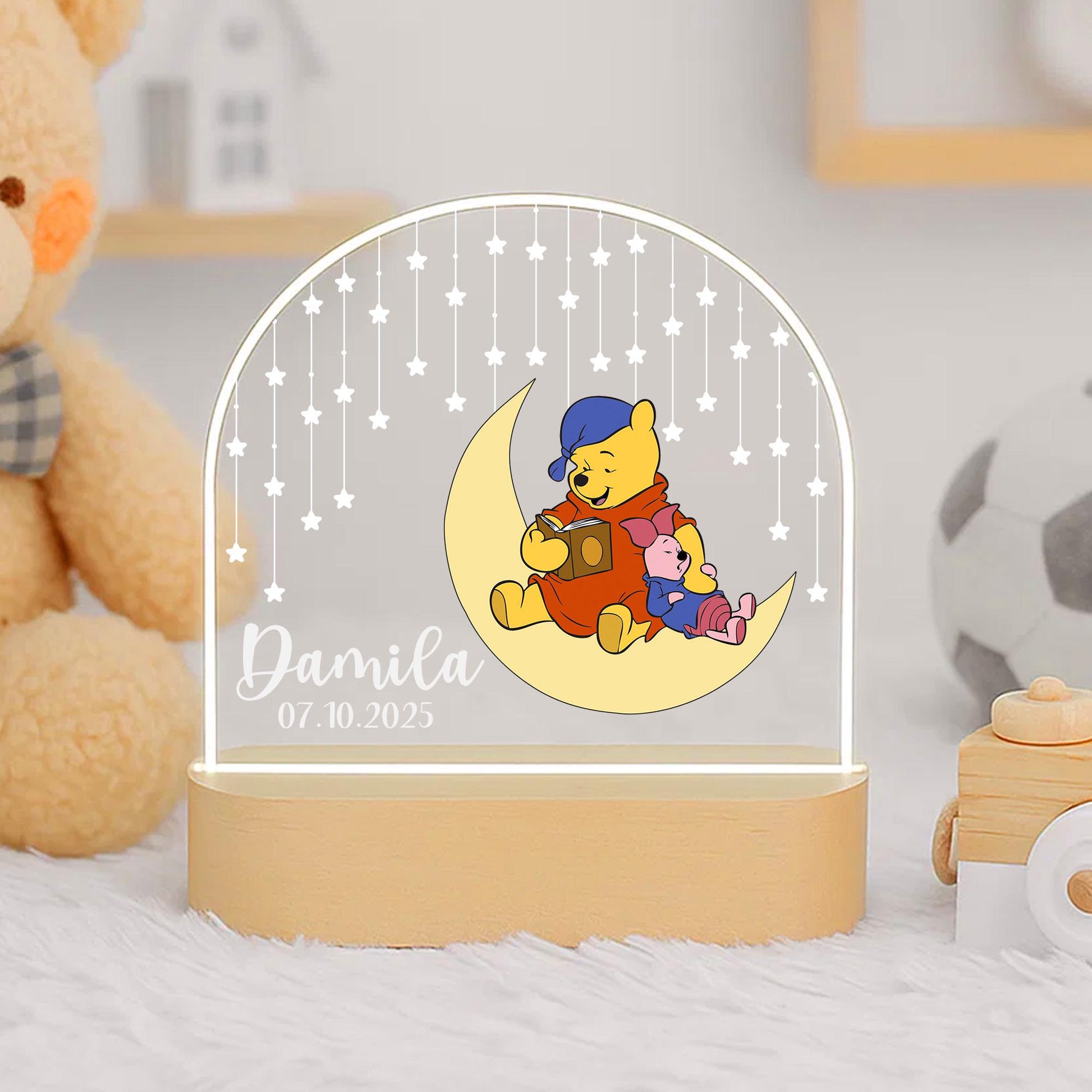 Personalised Winnie the Pooh Night Light bedtime