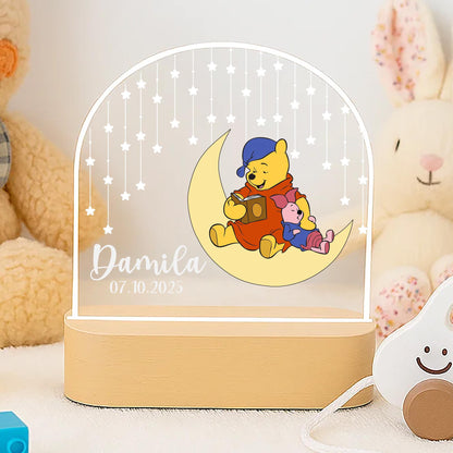 Personalised Winnie the Pooh Night Light bedtime