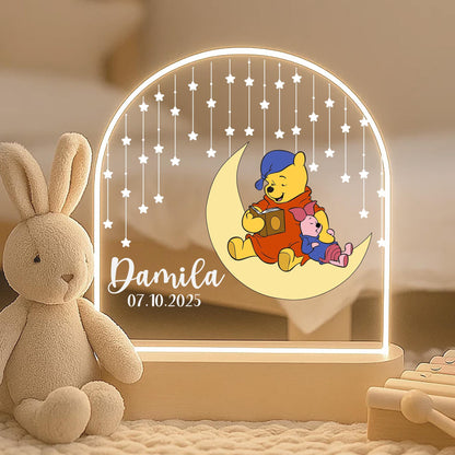 Personalised Winnie the Pooh Night Light bedtime