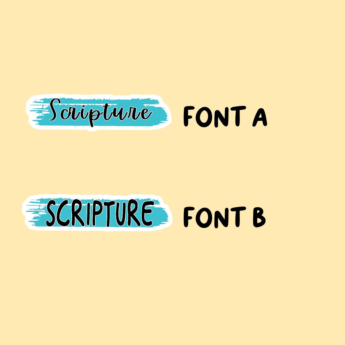 Scripture Stickers | Choose from multiple colors | Planner Stickers | FC002