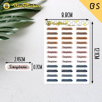 Scripture Stickers | Choose from multiple colors | Planner Stickers | FC002