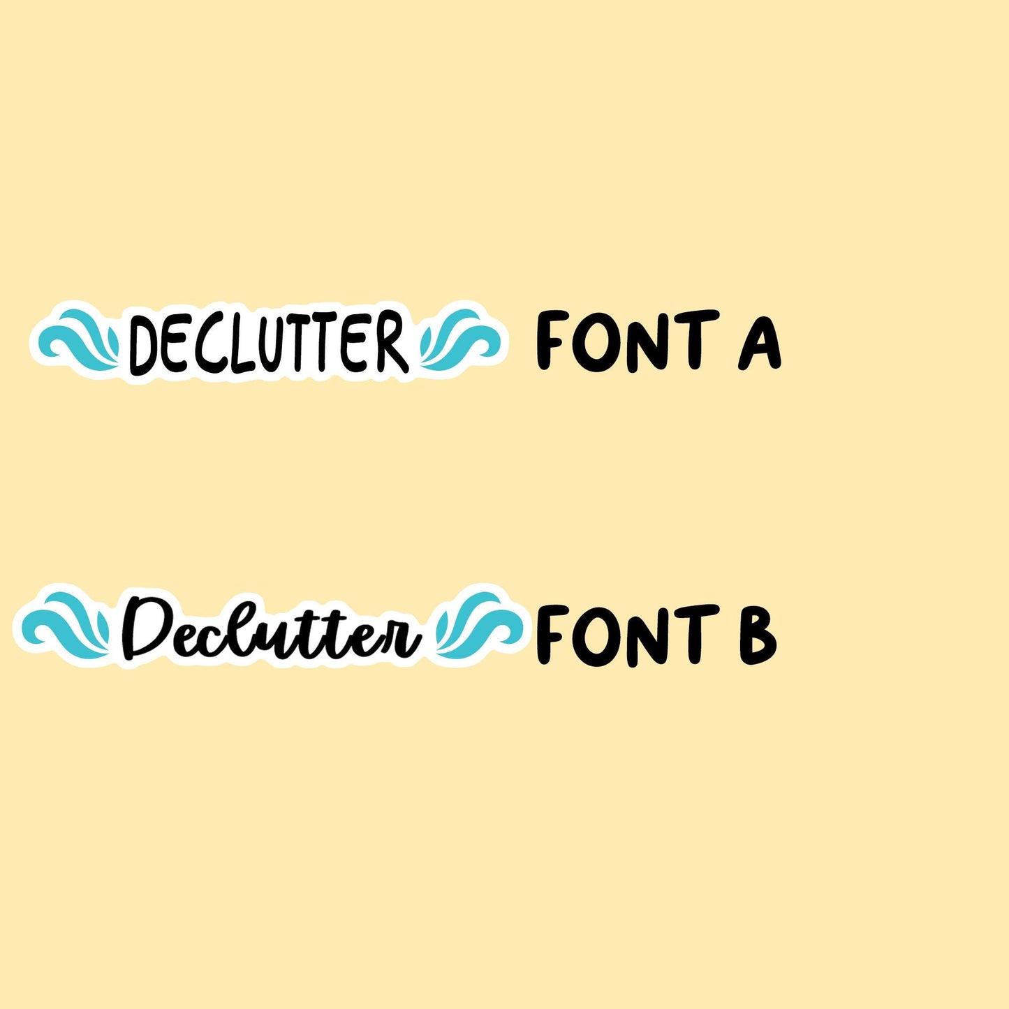 Declutter Planner Stickers | Choose from 2 fonts and multiple colors | Planner Stickers |HC005
