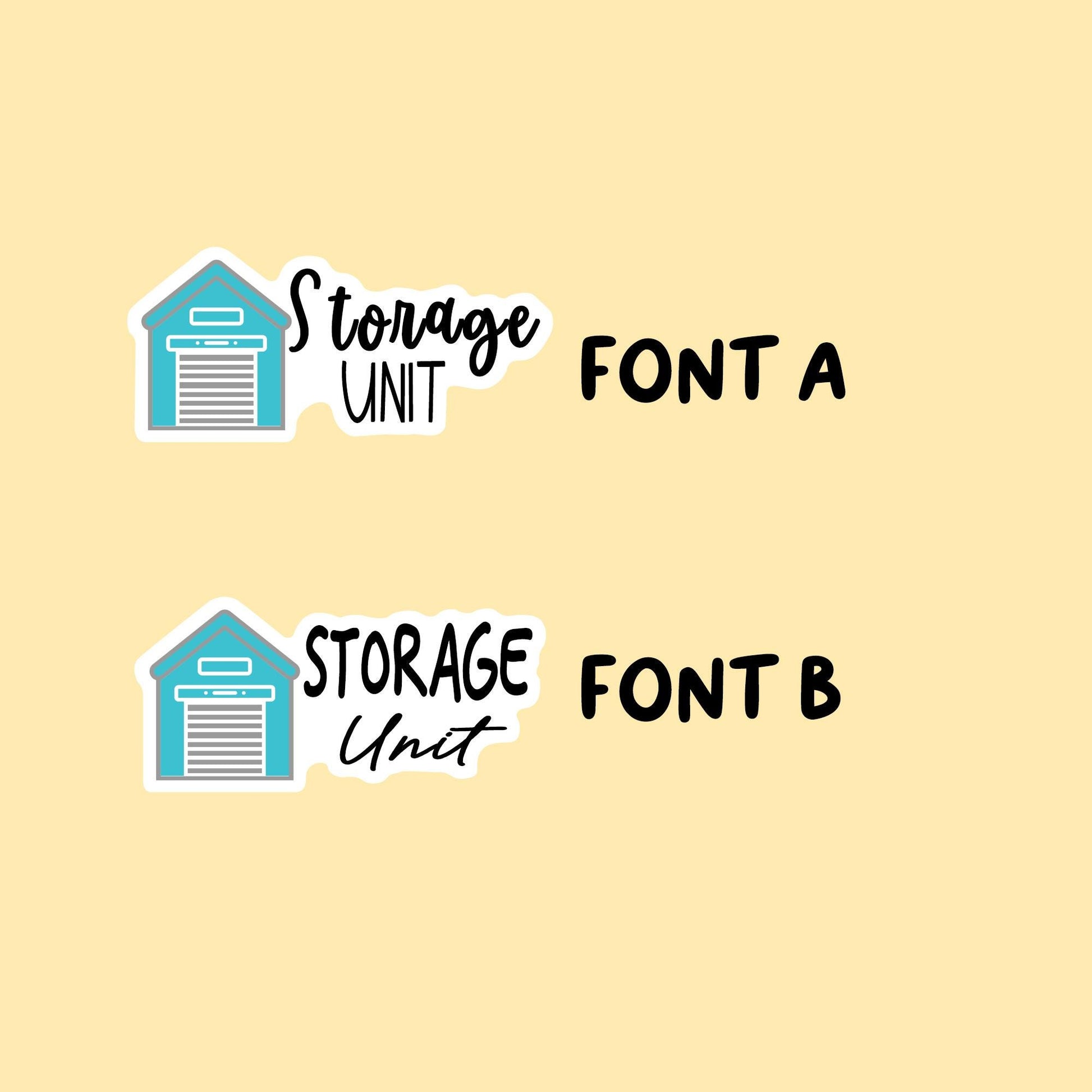 Storage Unit Planner Stickers