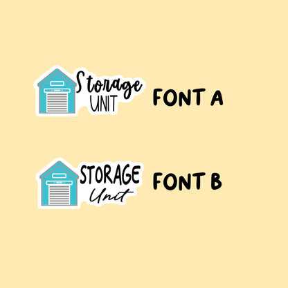 Storage Unit Planner Stickers