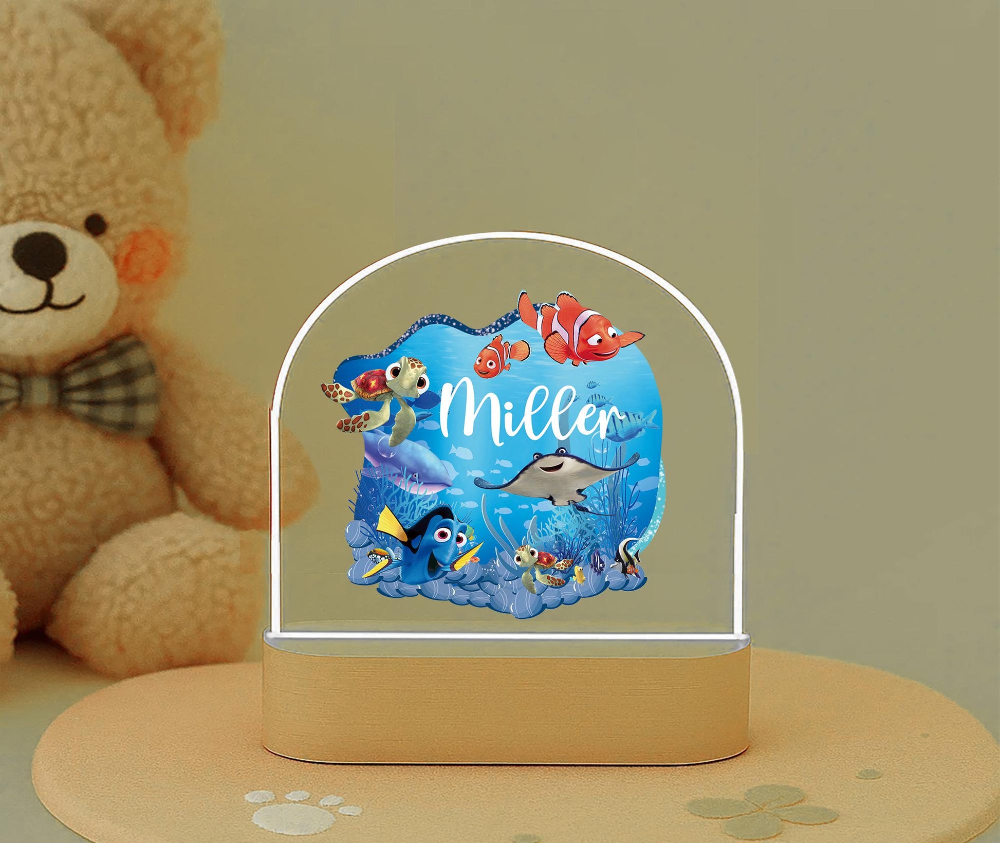 Personalised Nemo Ocean Night Light