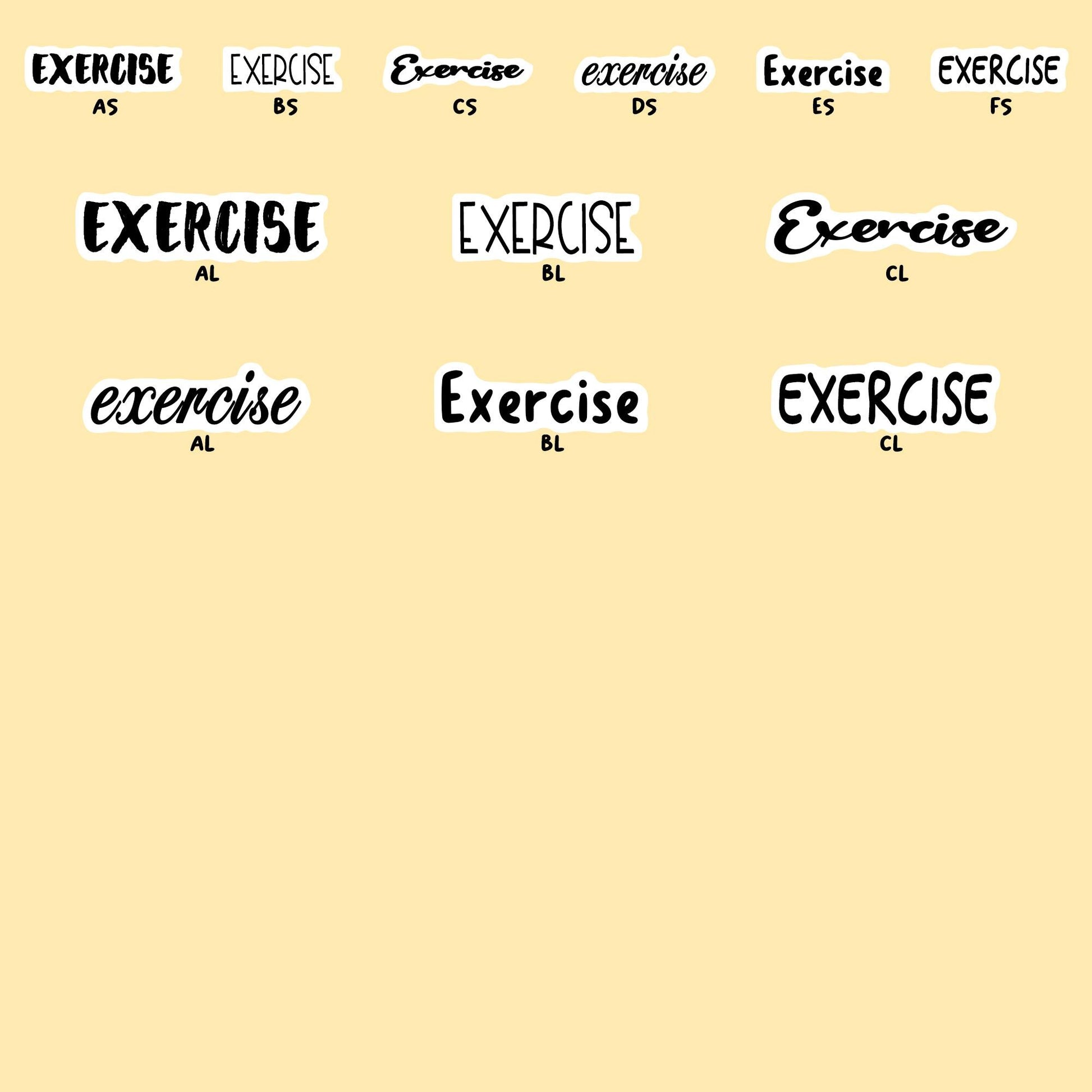 Exercise Stickers