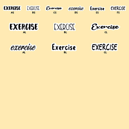 Exercise Stickers