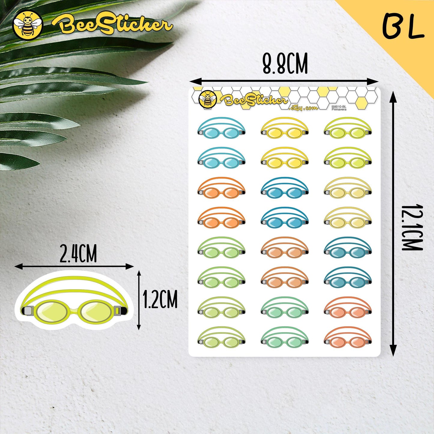 Swim Goggle Stickers