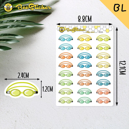 Swim Goggle Stickers