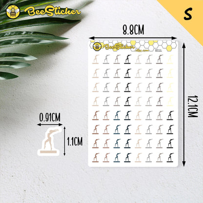 Gymnastics Stickers | Choose multiple colors | Planner Stickers |SM0014