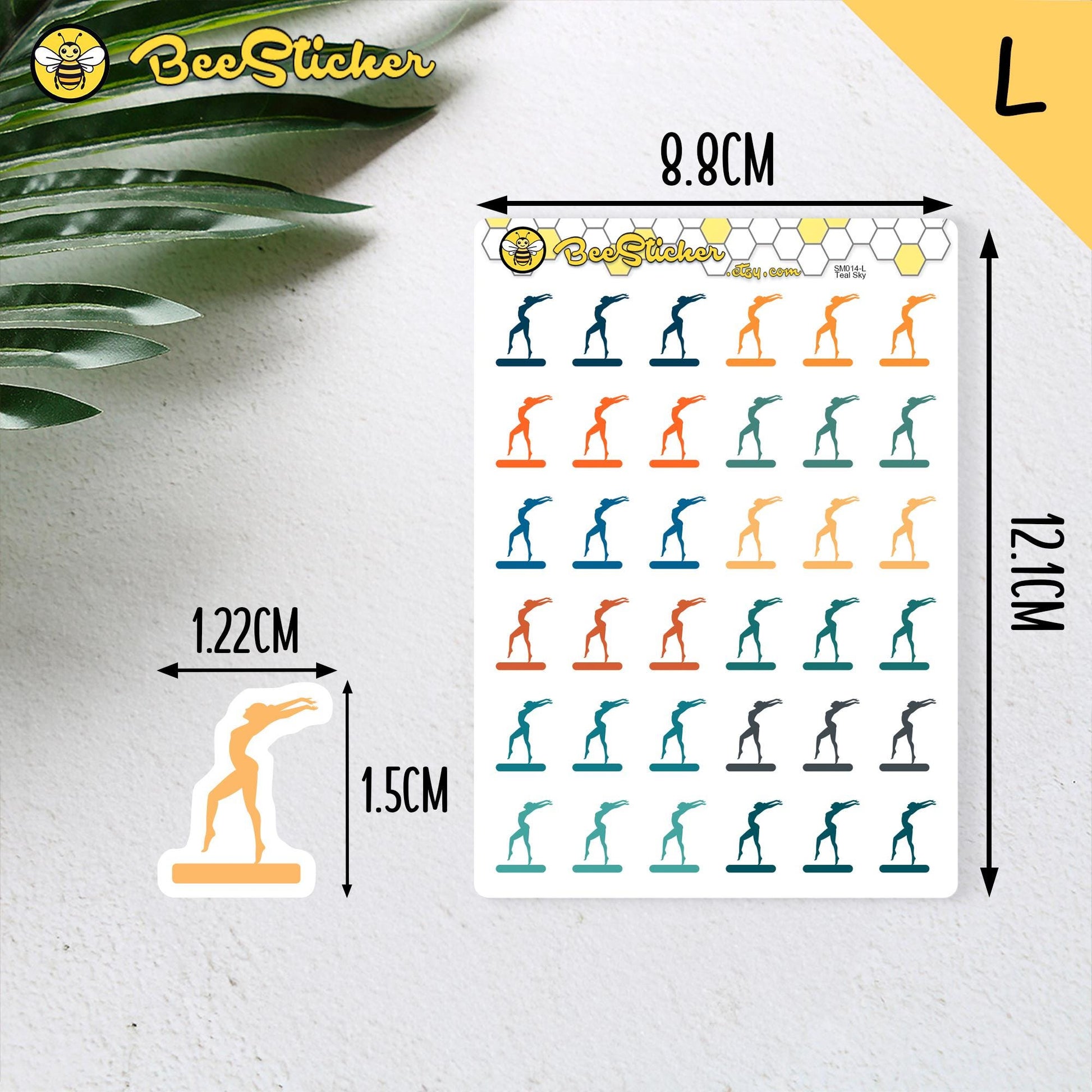 Gymnastics Stickers | Choose multiple colors | Planner Stickers |SM0014