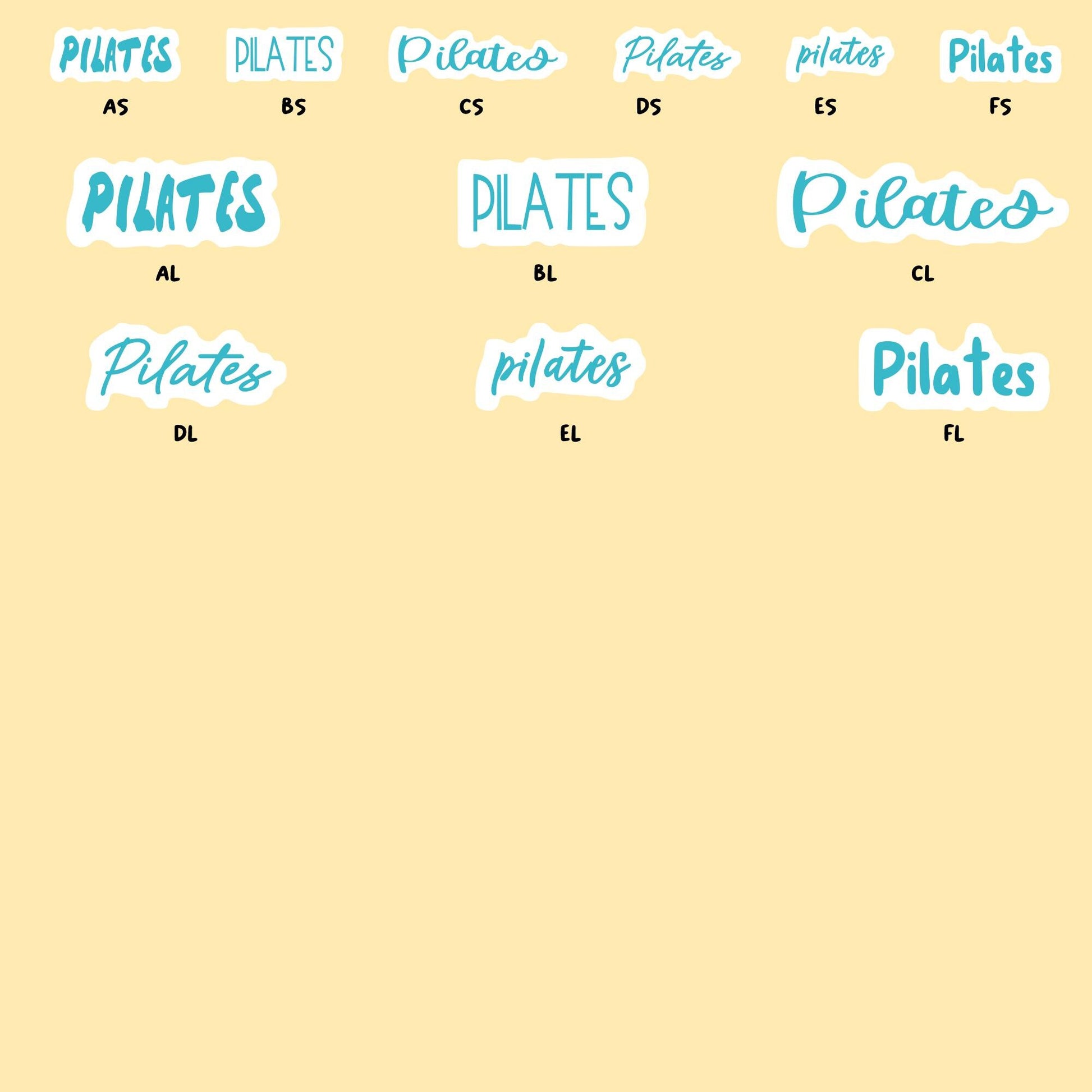 Pilates Stickers