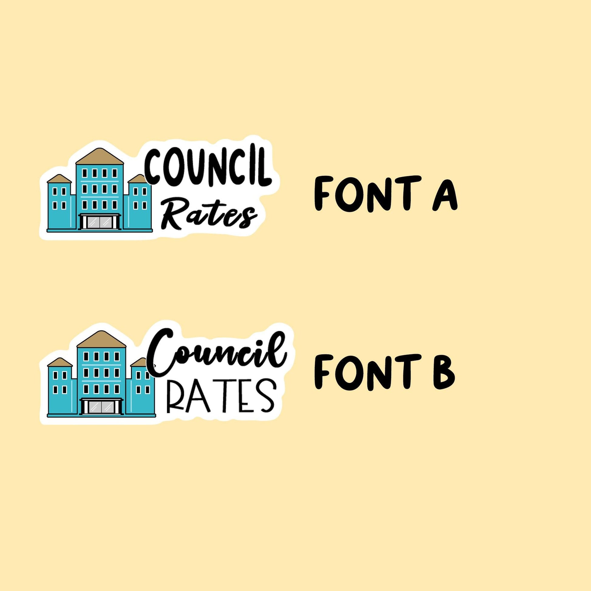 Council Rates Stickers | Planner Stickers |WM003