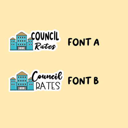 Council Rates Stickers | Planner Stickers |WM003