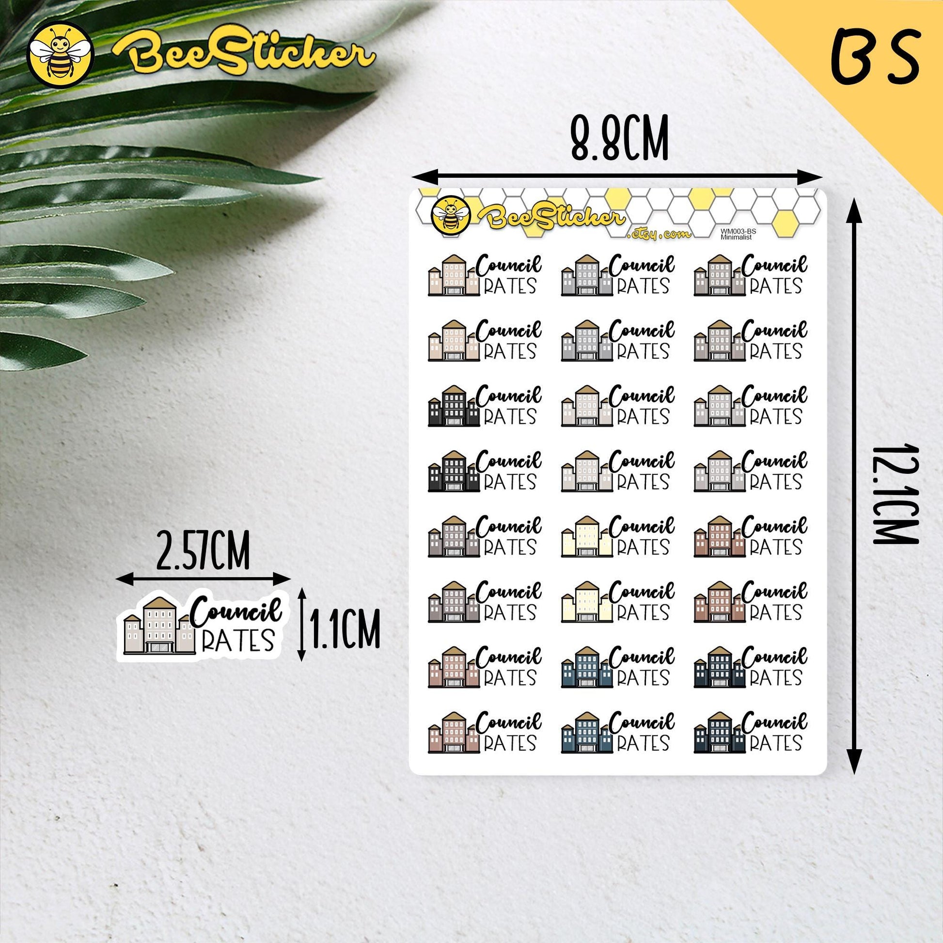 Council Rates Stickers | Planner Stickers |WM003