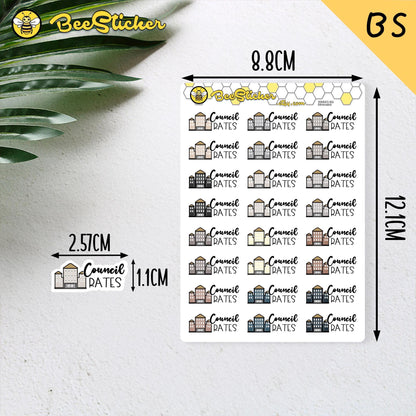 Council Rates Stickers | Planner Stickers |WM003