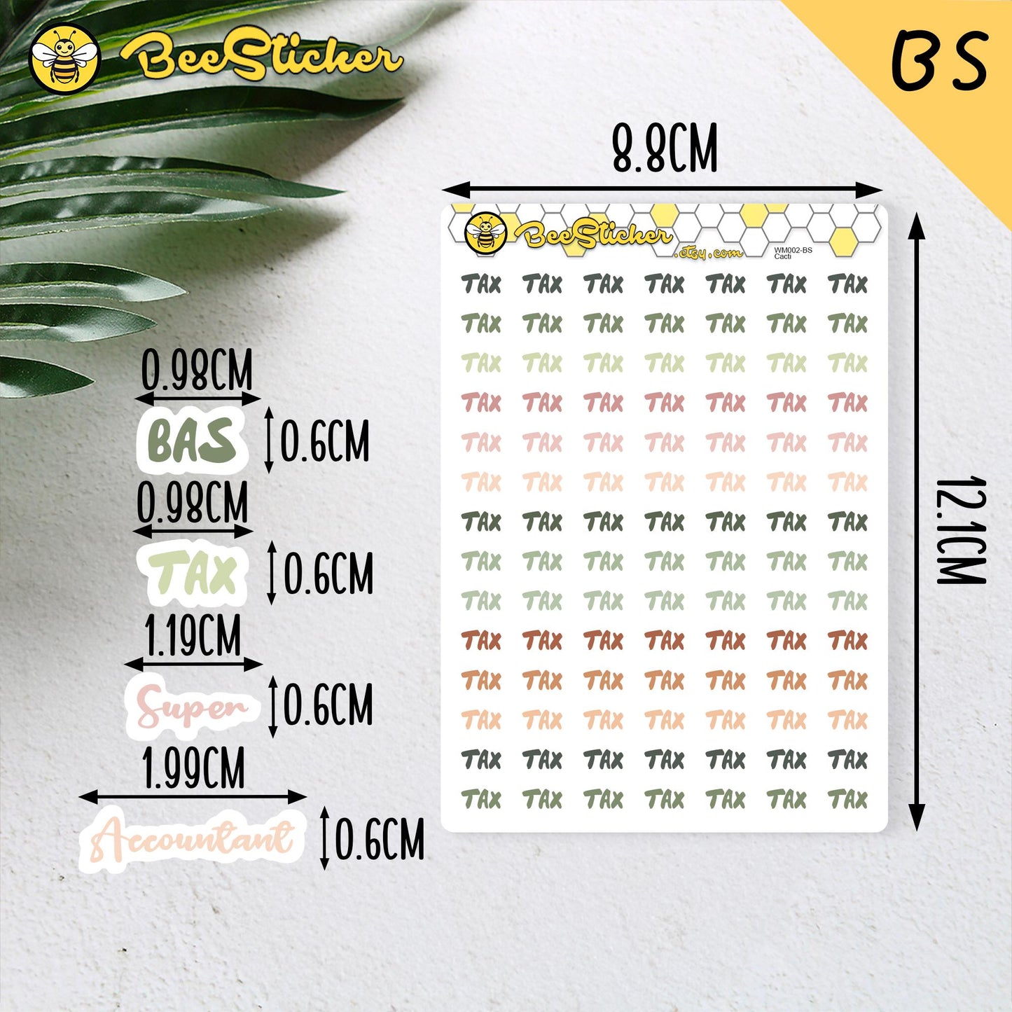 Tax ,Super & Accounting Stickers | Planner Stickers |WM002