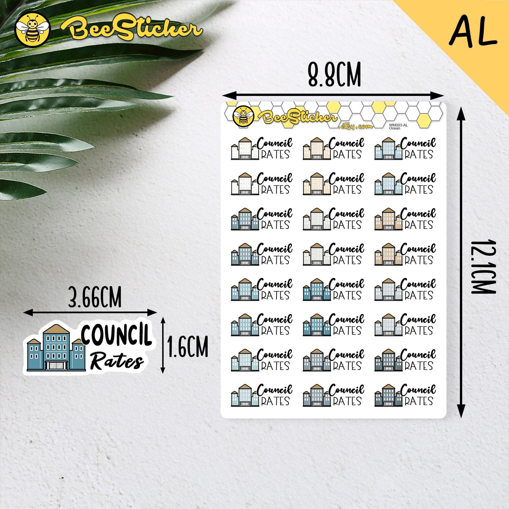 Council Rates Stickers | Planner Stickers |WM003
