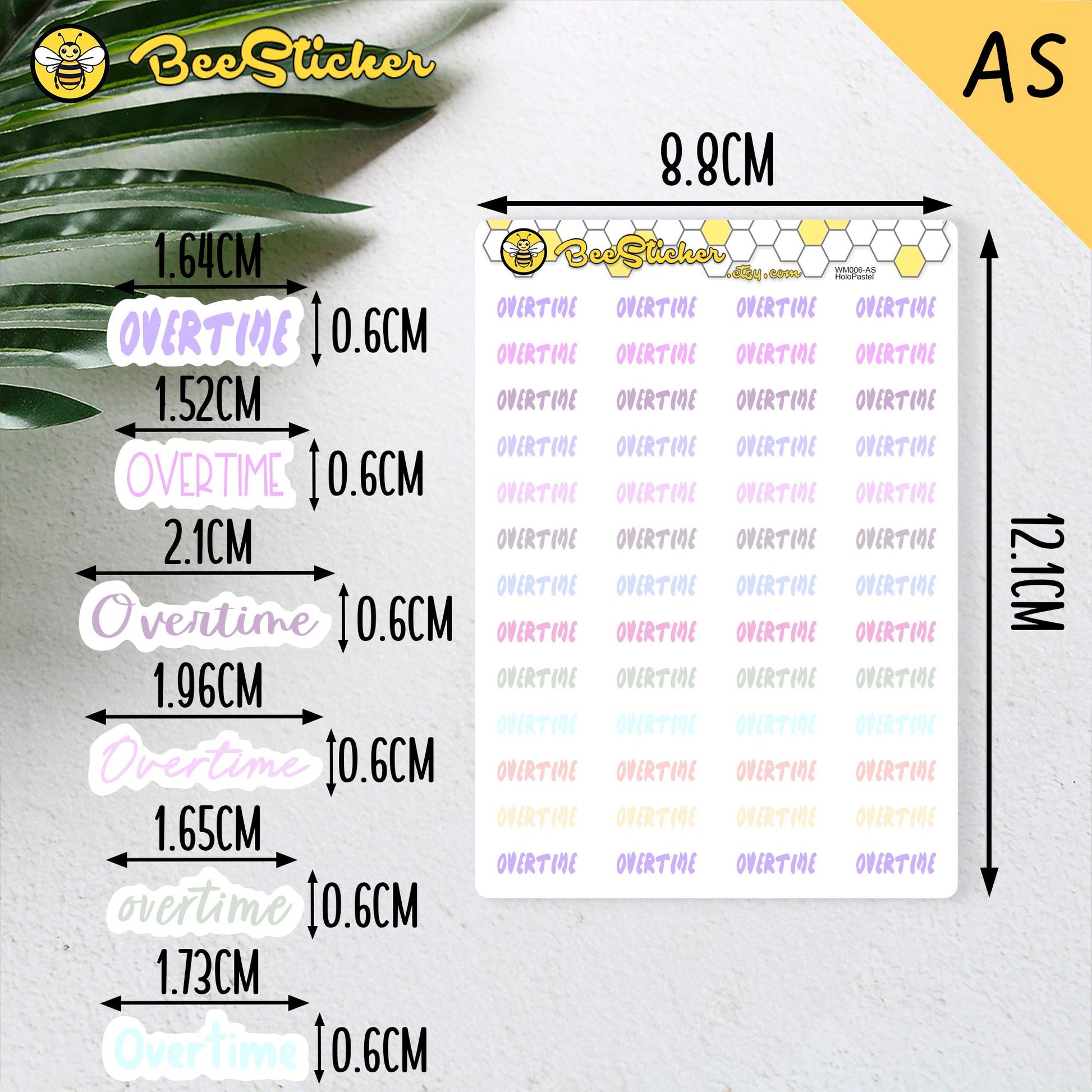 Overtime Stickers | Planner Stickers |WM006
