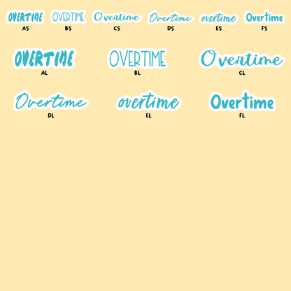 Overtime Stickers | Planner Stickers |WM006