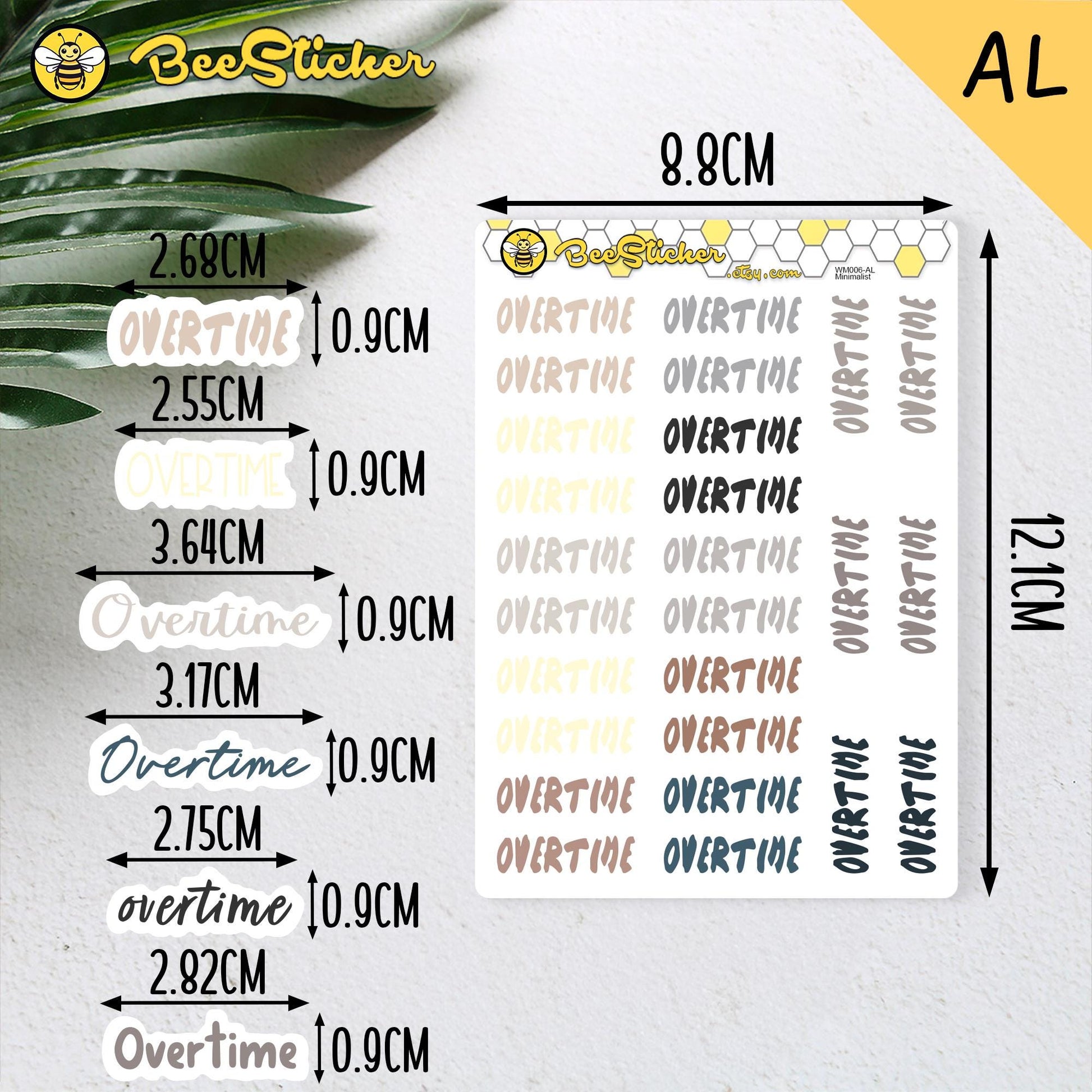 Overtime Stickers | Planner Stickers |WM006