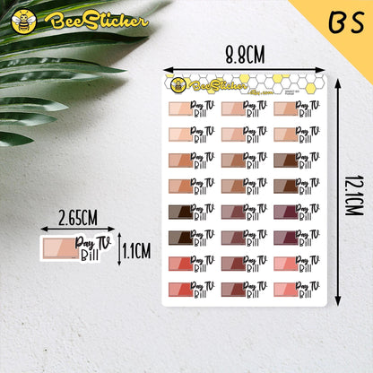 Pay TV Bill Stickers | Choose from 2 fonts and multiple colors | Planner Stickers |WM007