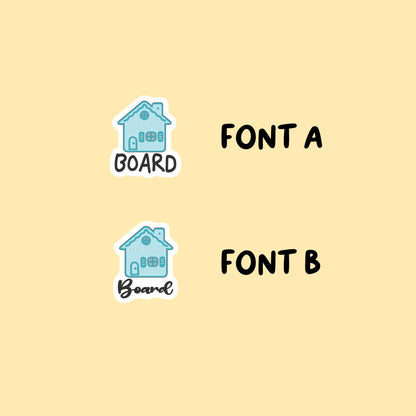 Board Stickers | Choose from 2 fonts and multiple colors | Planner Stickers |WM009