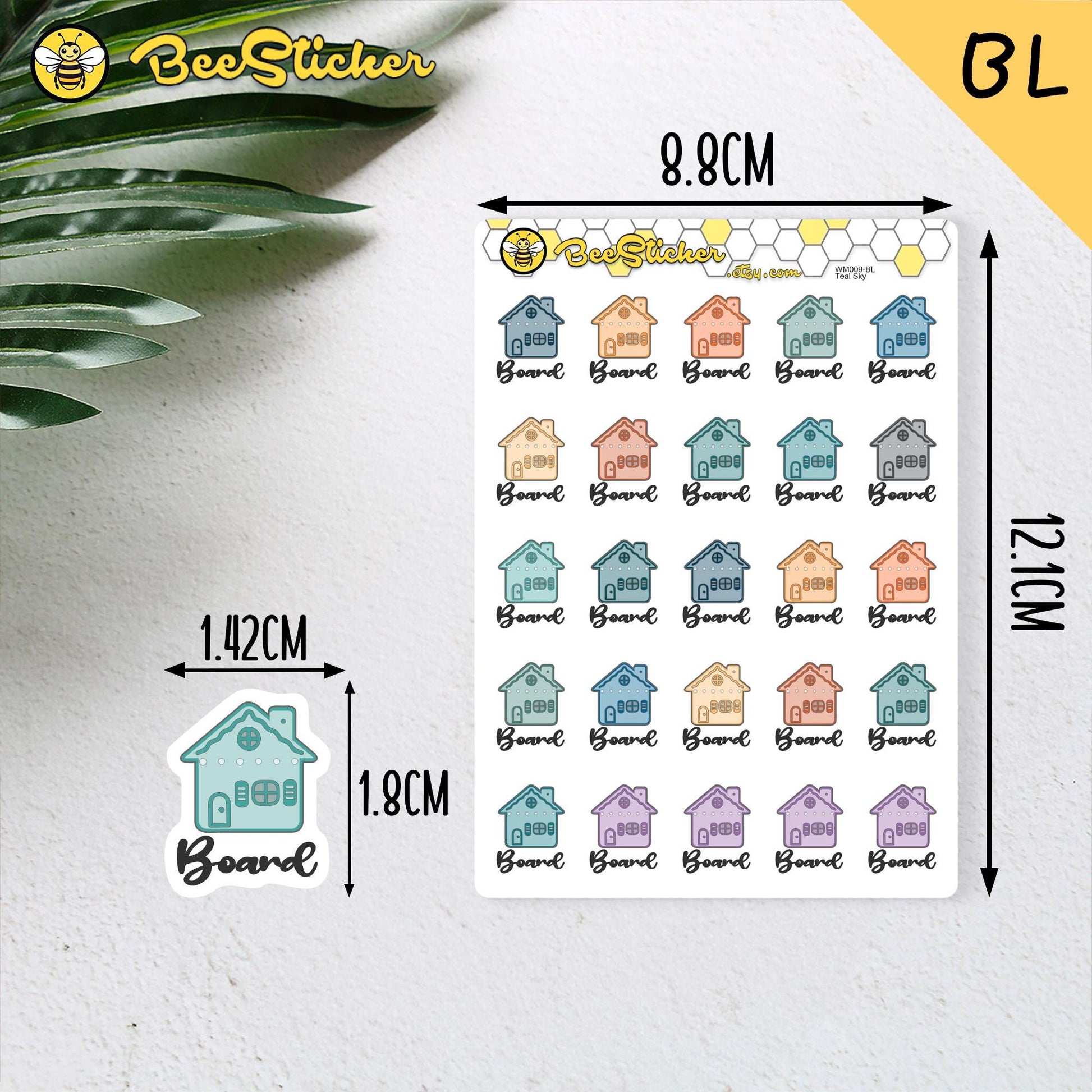 Board Stickers | Choose from 2 fonts and multiple colors | Planner Stickers |WM009