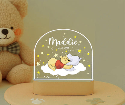 Custom Winnie the Pooh Night Light star cloud