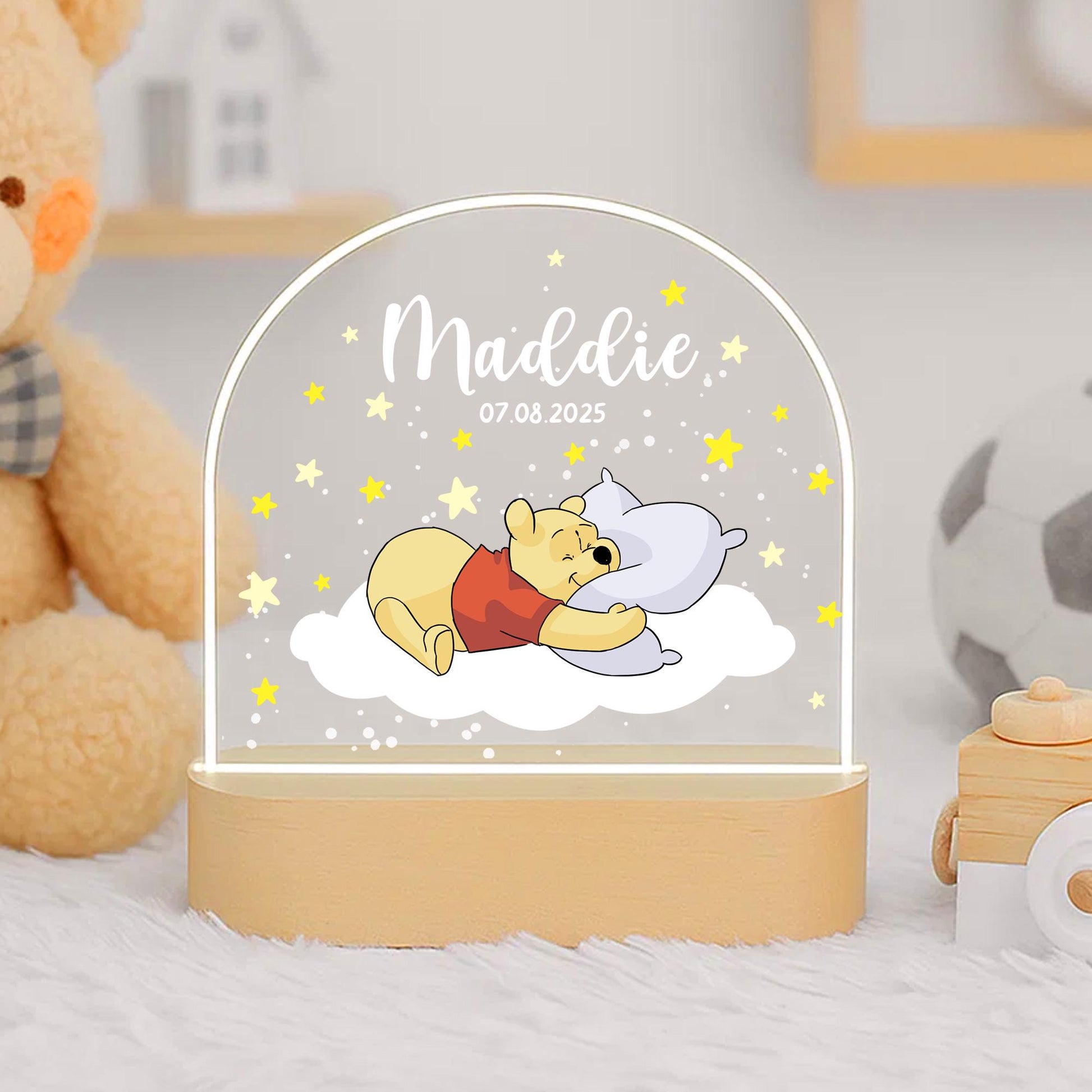 Custom Winnie the Pooh Night Light star cloud