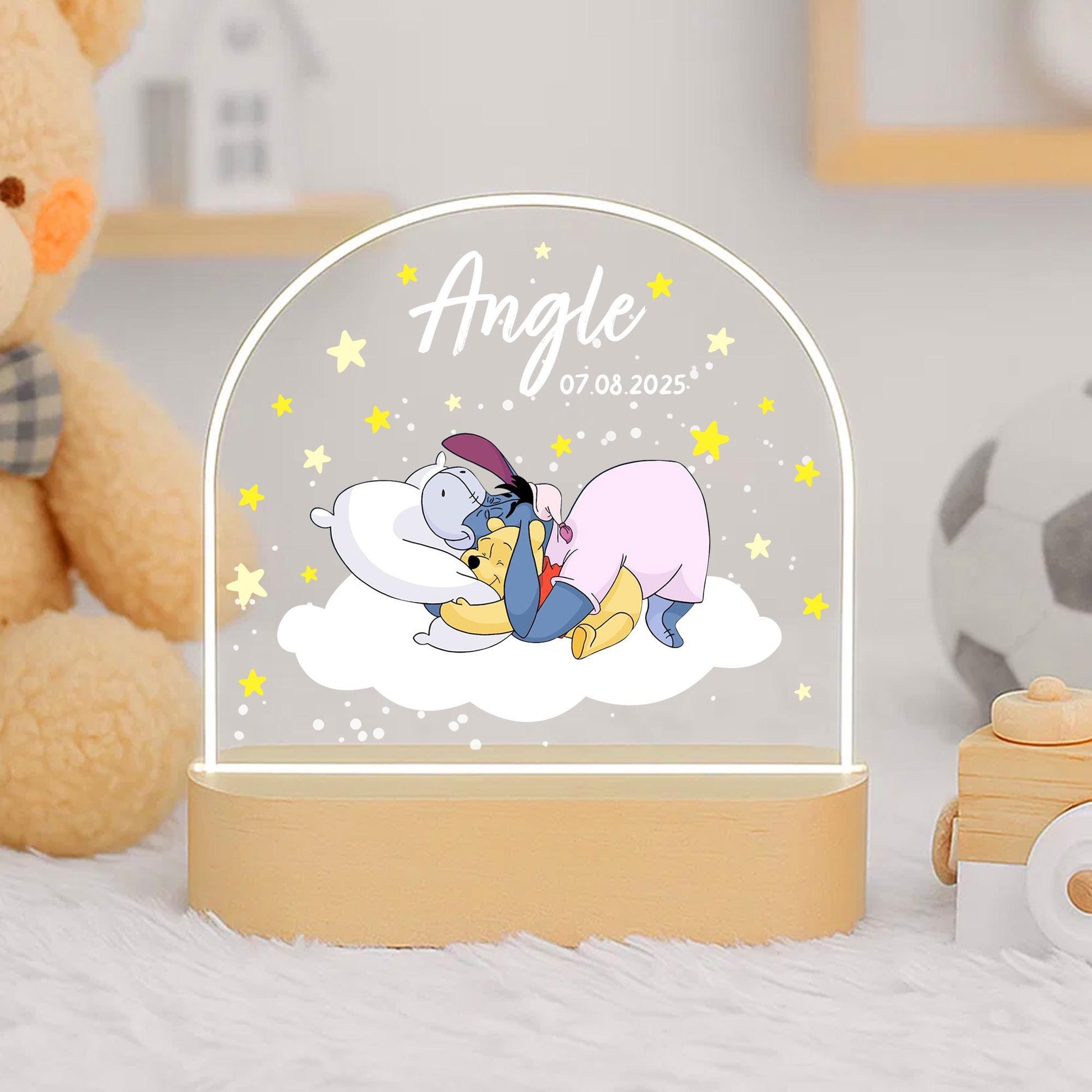 Custom Winnie the Pooh Night Light - Eeyore on Cloud