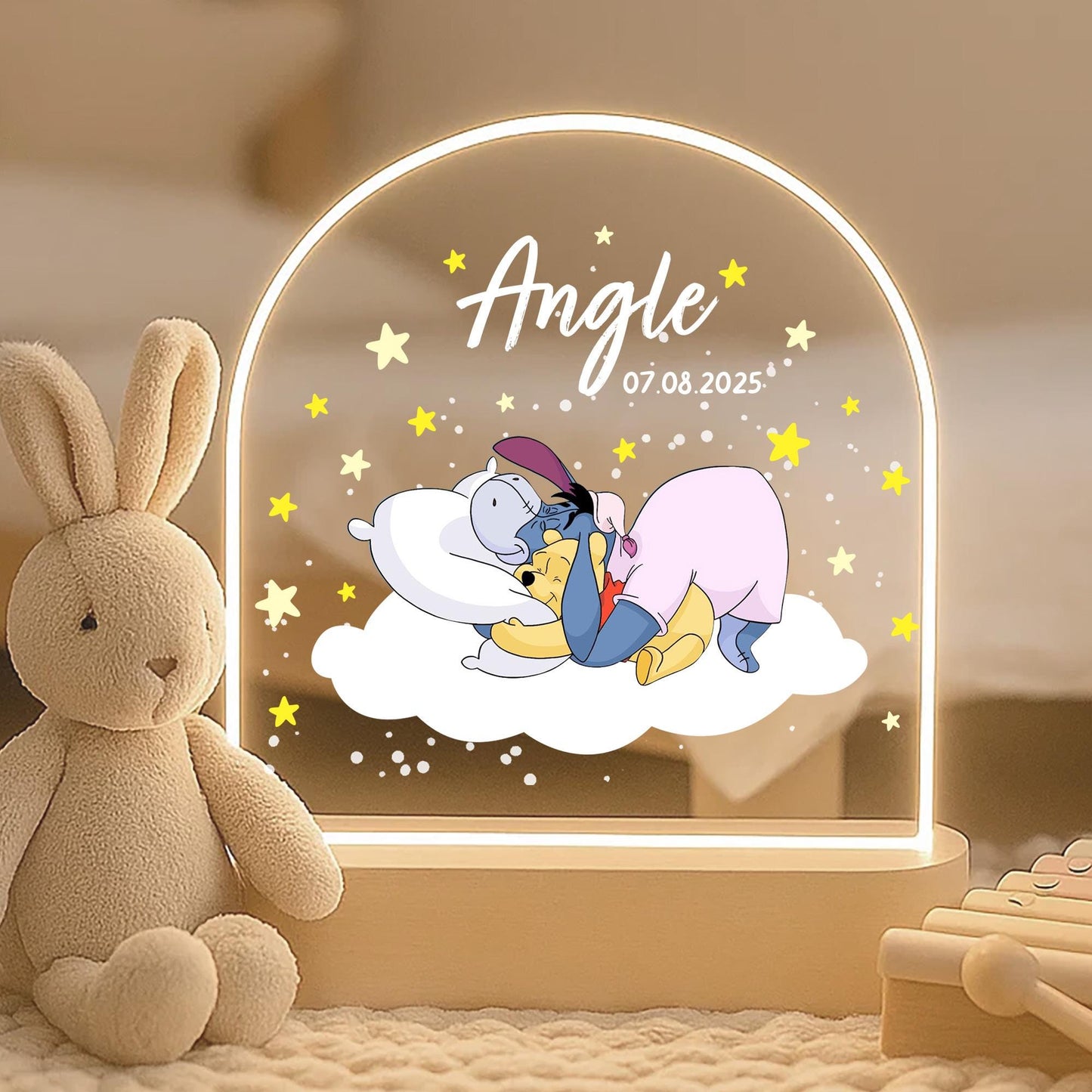 Custom Winnie the Pooh Night Light - Eeyore on Cloud