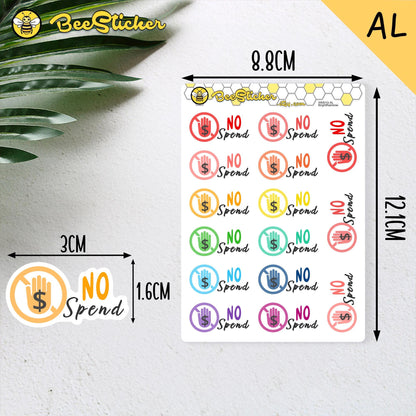 No Spend Stickers