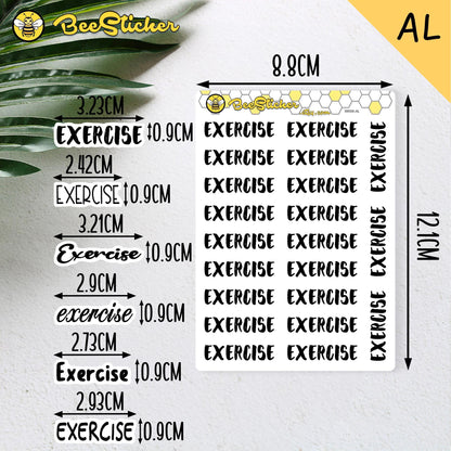 Exercise Stickers