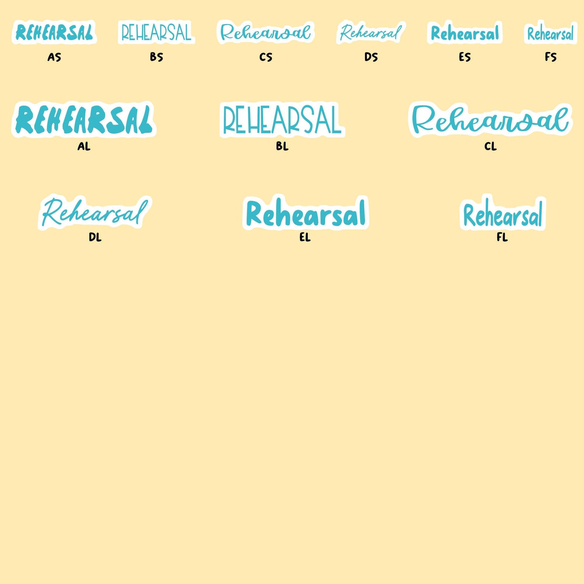 Rehearsal Stickers