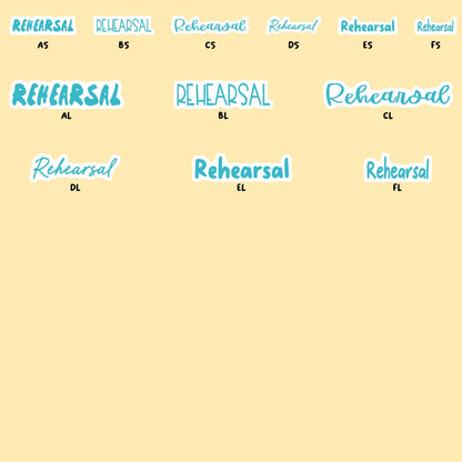 Rehearsal Stickers
