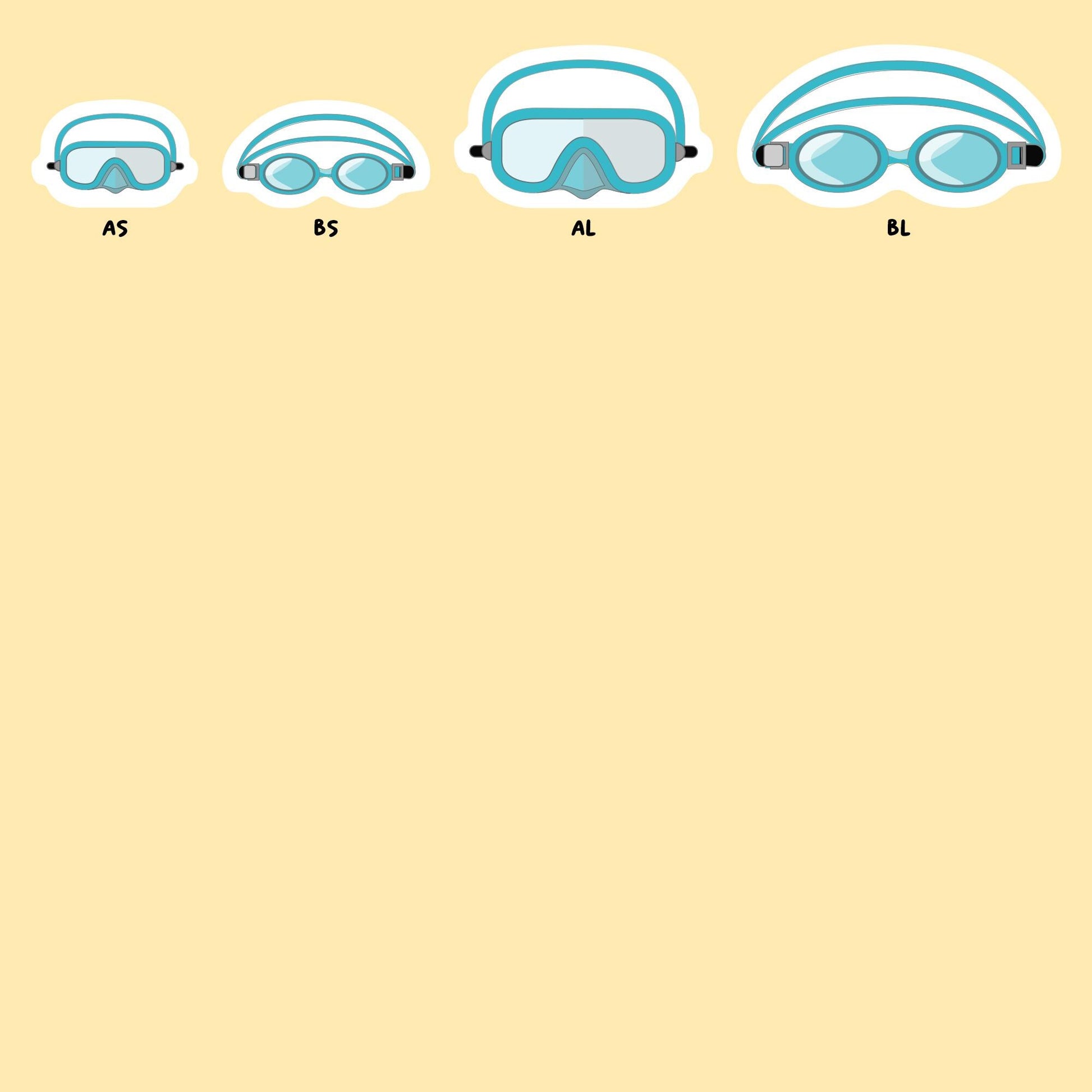 Swim Goggle Stickers
