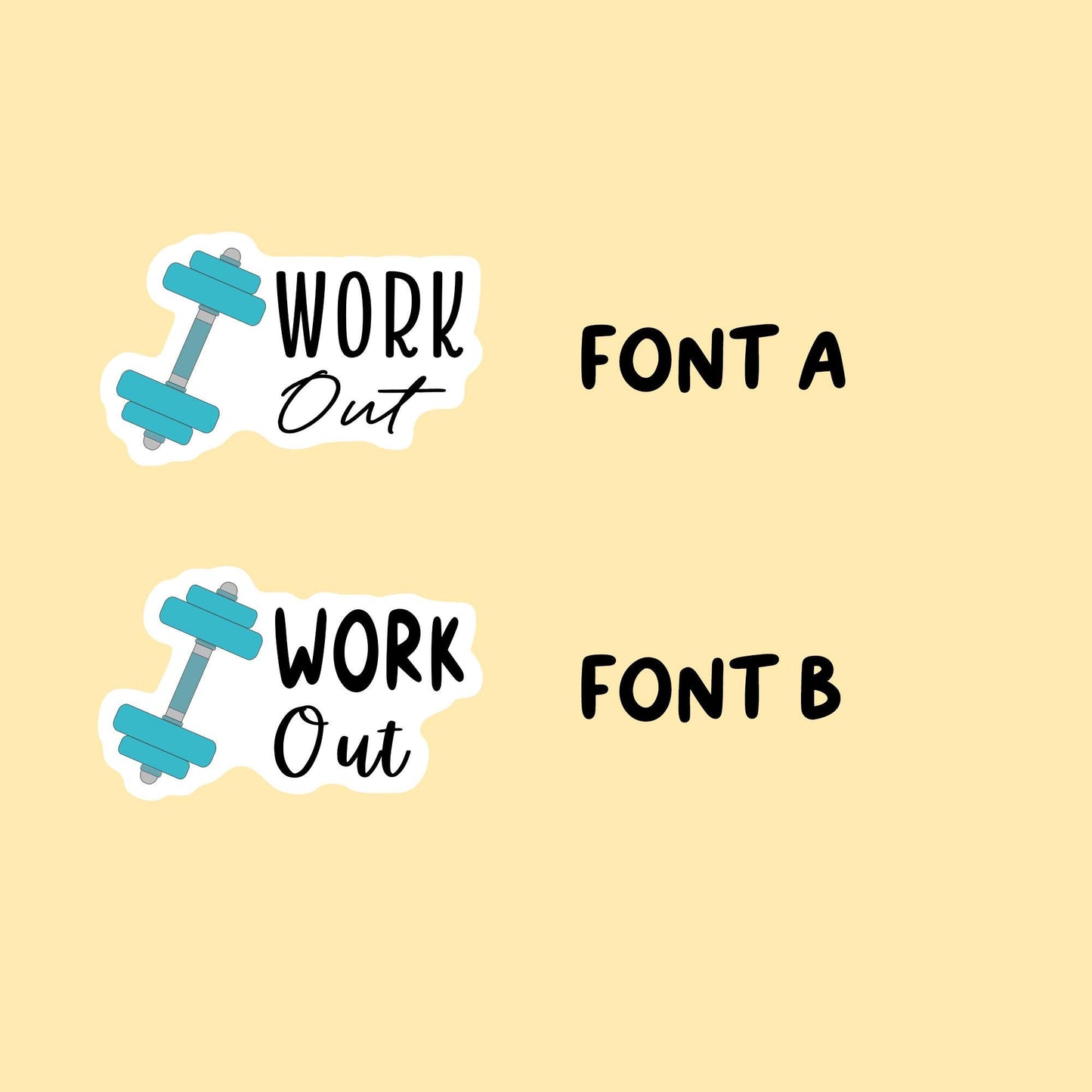 Work Out Stickers