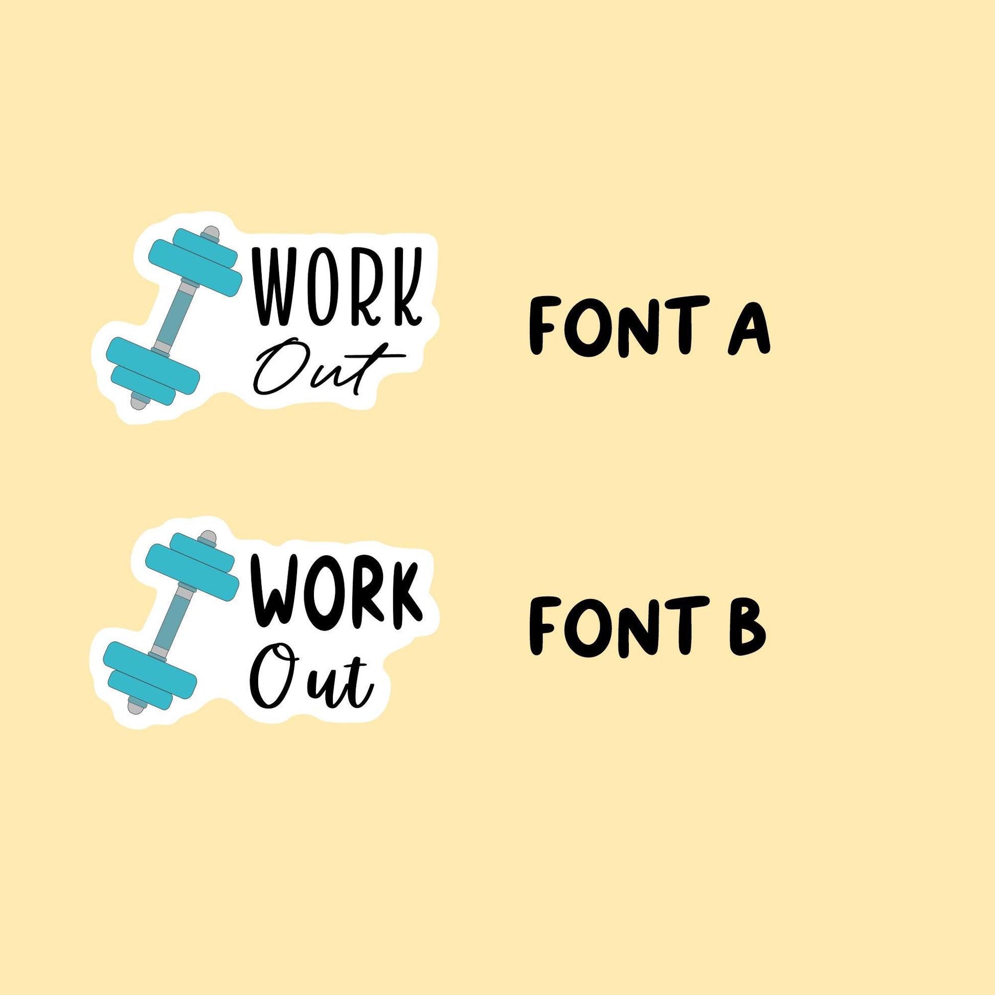 Work Out Stickers
